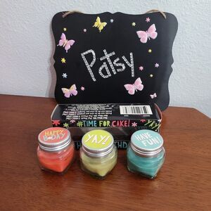 HAPPY BIRTHDAY Filled Glass Candles/Bougies